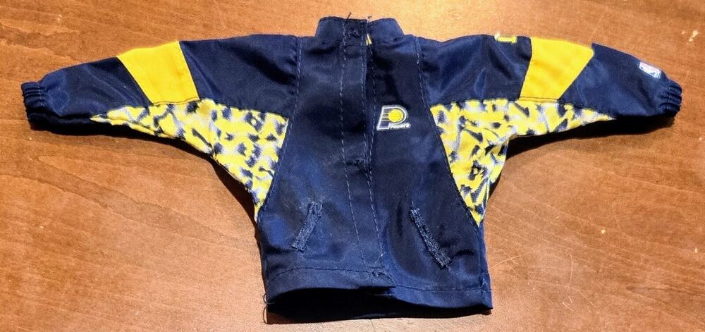 Barbie Ken Active Wear Doll Pacers NBA Jacket Windbreaker Blue Yellow Track Suit